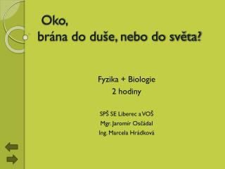 Oko, brána do duše, nebo do světa?