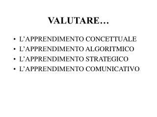VALUTARE…
