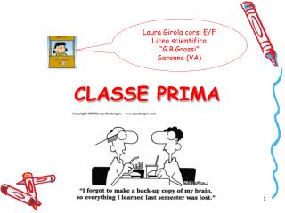 CLASSE PRIMA