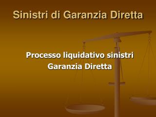 Sinistri di Garanzia Diretta