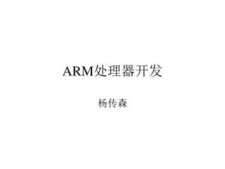 ARM 处理器开发