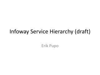 Infoway Service Hierarchy (draft)