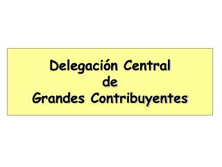 Delegación Central de Grandes Contribuyentes