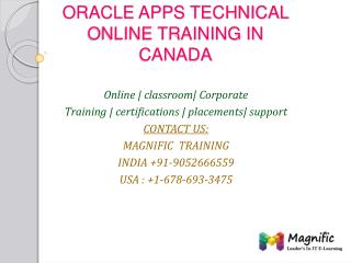 oracle apps technical online training in Bangalore