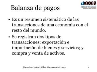 Balanza de pagos