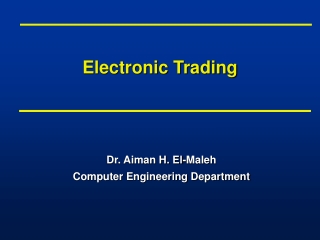Electronic Trading