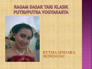 Ragam dasar tari klasik putri / putra yogyakarta