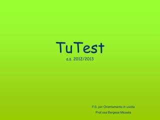 TuTest a.s. 2012/2013