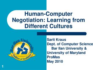 Human-Computer Negotiation: Learning from Different Cultures