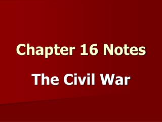 Chapter 16 Notes