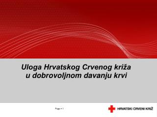 Uloga Hrvatskog Crvenog križa u dobrovoljnom davanju krvi