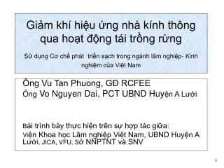 Ông Vu Tan Phuong, GĐ RCFEE Ông Vo Nguyen Dai, PCT UBND Huy ện A Lưới