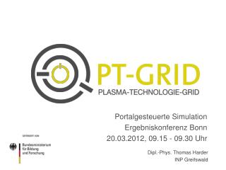 Portalgesteuerte Simulation Ergebniskonferenz Bonn 20.03.2012, 09.15 - 09.30 Uhr