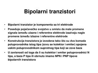 Bipolarni tra nzistori