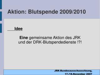 Aktion: Blutspende 2009/2010