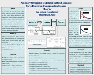 Nonbinary Orthogonal Modulation in Direct-Sequence Spread Spectrum Communication Systems