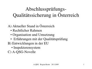 Abschlussprüfungs-Qualitätssicherung in Österreich