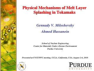 Physical Mechanisms of Melt Layer Splashing in Tokamaks