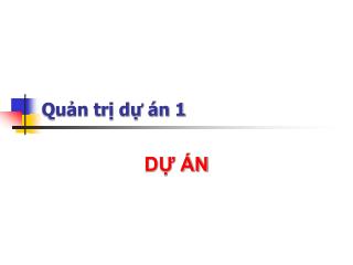 Quản trị dự án 1