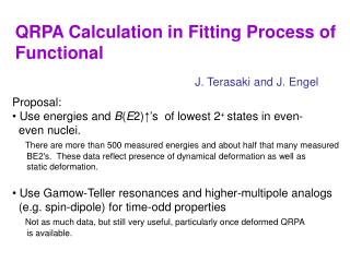 QRPA Calculation in Fitting Process of Functional