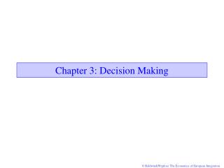 Chapter 3: Decision Making