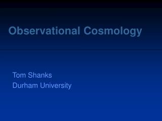 Observational Cosmology