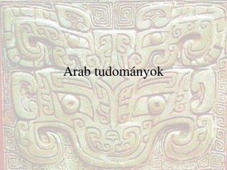 Arab tudományok