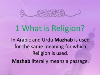 1 What is Religion?
