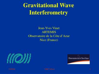 Gravitational Wave Interferometry