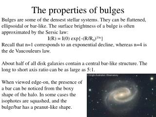 The properties of bulges