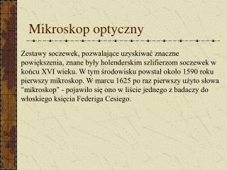 Mikroskop optyczny