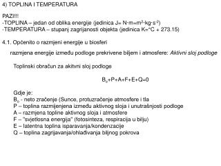 4.1. Općenito o razmjeni energije u biosferi