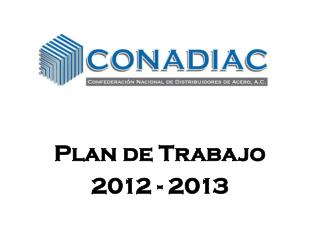 Plan de Trabajo 2012 - 2013