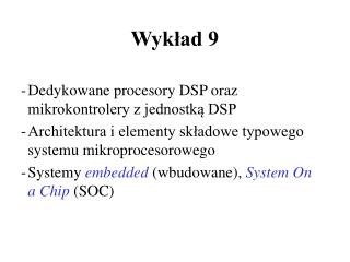 Wykład 9