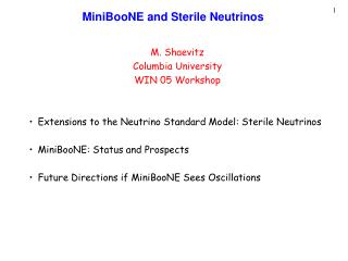 MiniBooNE and Sterile Neutrinos