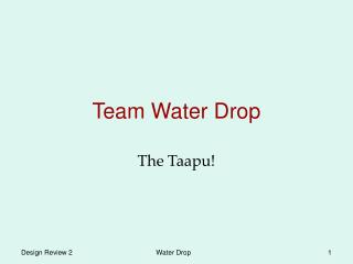 Team Water Drop