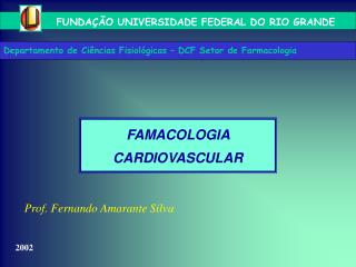 FAMACOLOGIA CARDIOVASCULAR