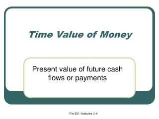 Time Value of Money