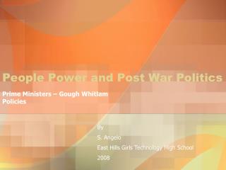 People Power and Post War Politics