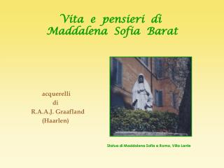 Vita e pensieri di Maddalena Sofia Barat