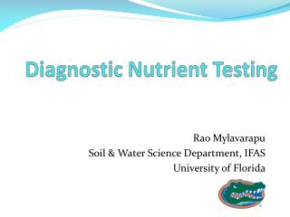 Diagnostic Nutrient Testing