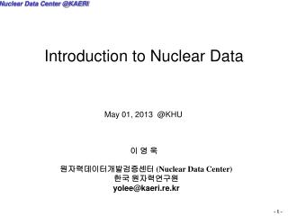 Introduction to Nuclear Data