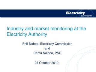 Industry and market monitoring at the Electricity Authority