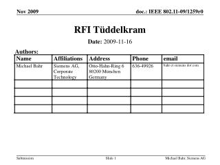 RFI Tüddelkram