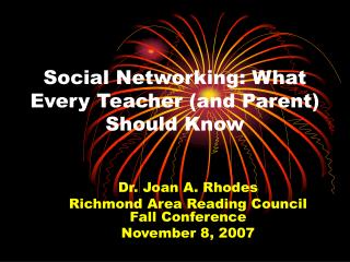 Social Networking: What Every Teacher (and Parent) Should Know