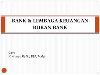 BANK &amp; LEMBAGA KEUANGAN BUKAN BANK