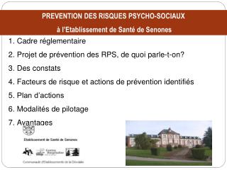 PREVENTION DES RISQUES PSYCHO-SOCIAUX à l’Etablissement de Santé de Senones