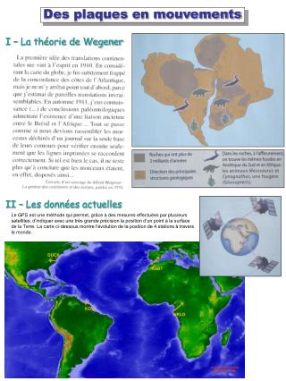 I – La théorie de Wegener