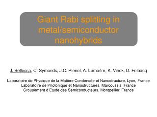 Giant Rabi splitting in metal/semiconductor nanohybrids