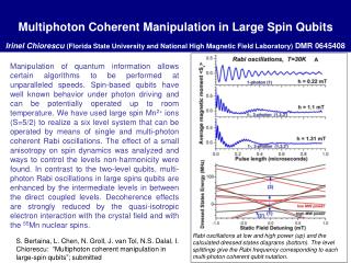 Rabi oscillations at low and high power (up) and the